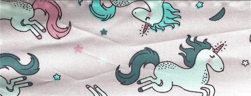Pink Unicorns Printed Cotton Fabric