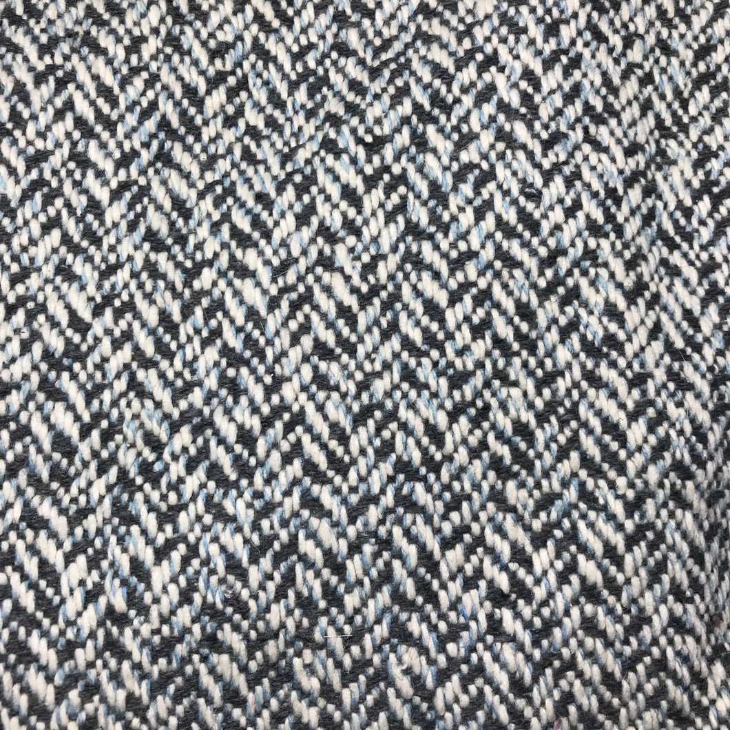 White & Grey Winter Twill Weave Fabric