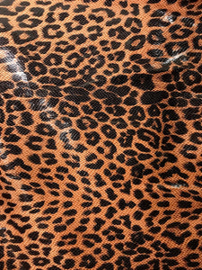 Blush Leopard print faux vegan leather