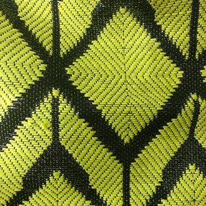 Chartreuse/ Pewter Diamond Fabric Woven