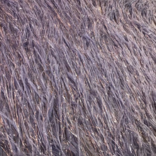 Load image into Gallery viewer, Periwinkle/Silver Metallic Faux Feathers Organza Fabric