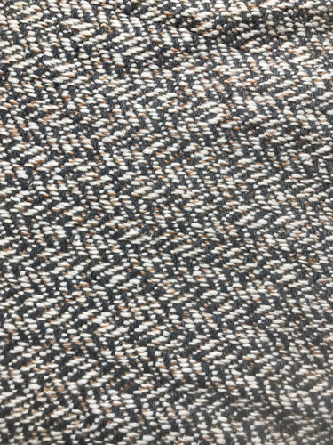 Brown & White Heather Cotton Winter Fabric