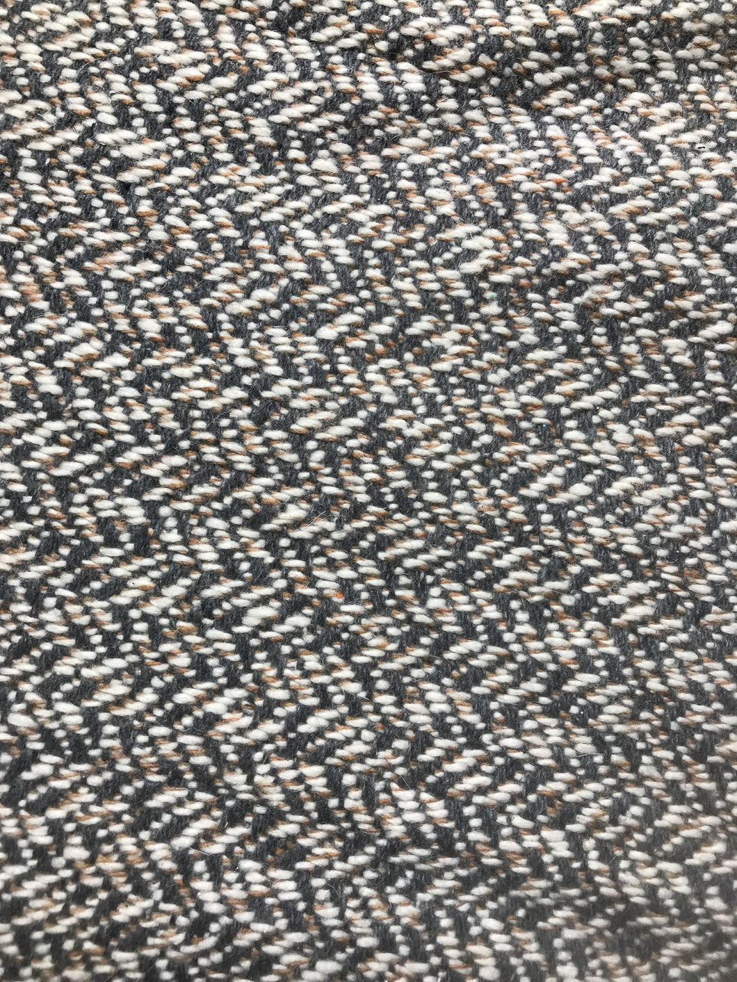 Brown & White Heather Cotton Winter Fabric
