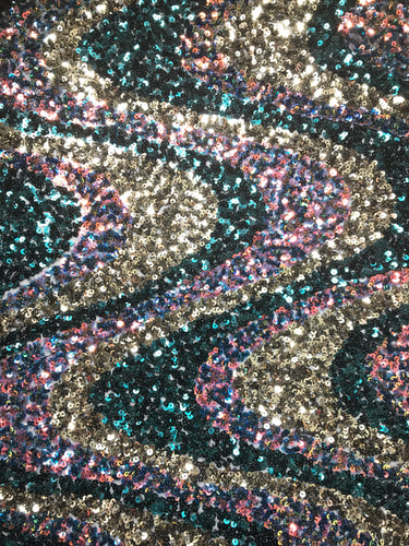 Acid Groovy Multicolor Sequin