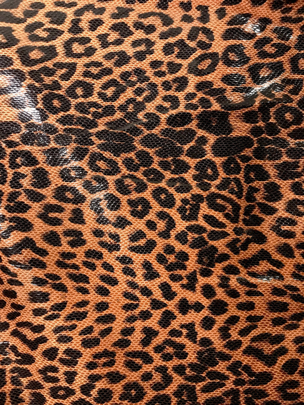 Sand Leopard print faux vegan leather