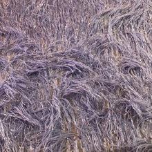 Load image into Gallery viewer, Periwinkle/Silver Metallic Faux Feathers Organza Fabric