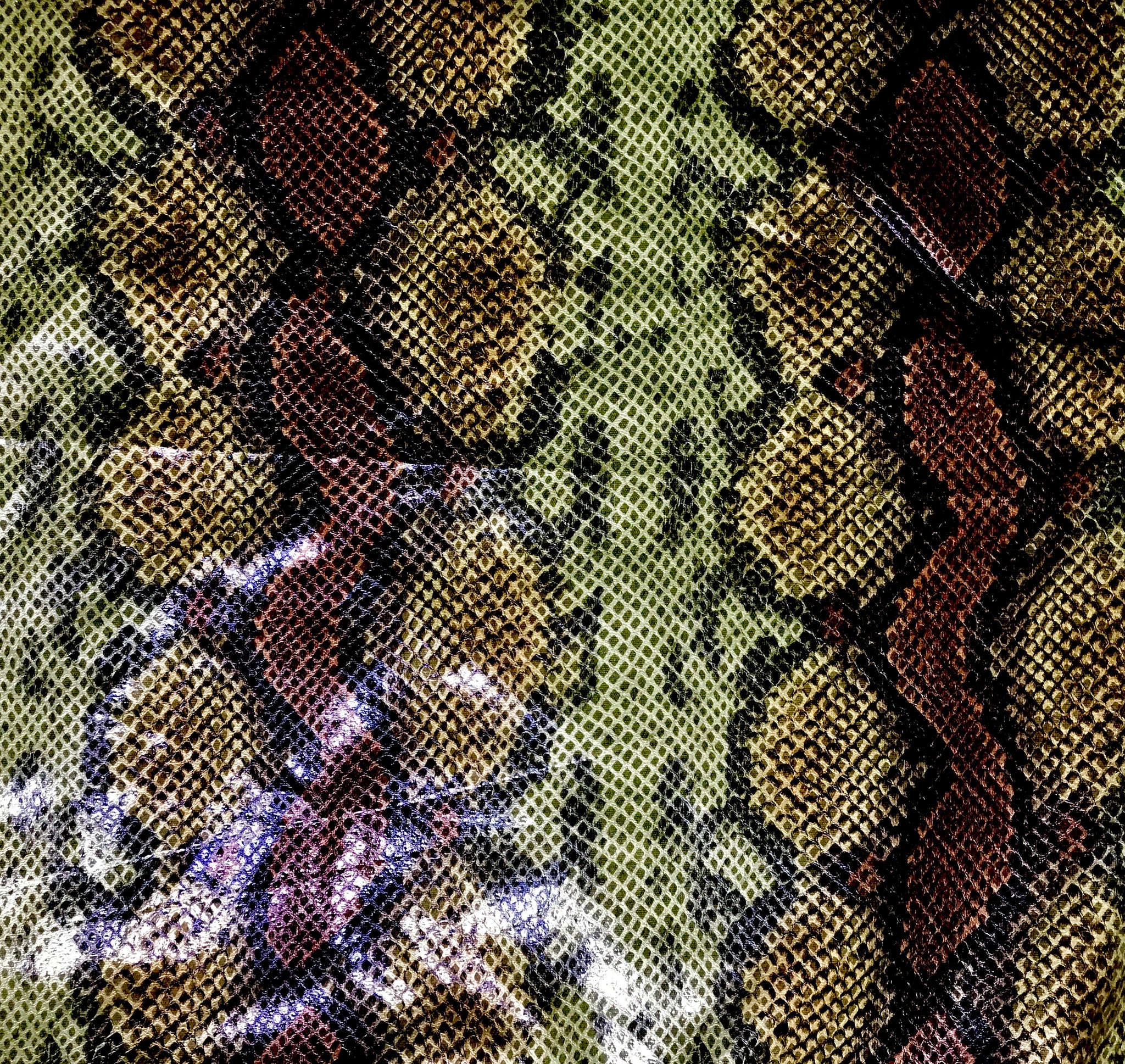 Python snake print faux vegan leather 5 Colors Available – Trap Fabricks
