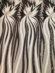 Burst Sequins 4 way Stretch on Mesh