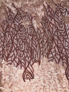 Rose Pink Embroidered Sequin Mesh
