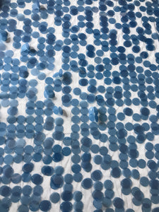 Disco Blue Paillet Sequins on Mesh