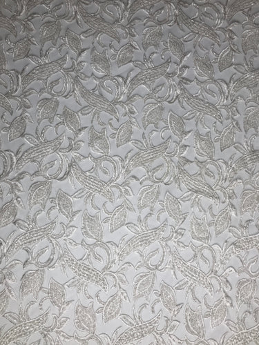 White Beaded Bridal Lace on net