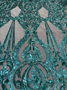 Turquoise Baroque Sequin