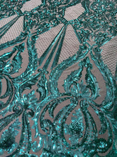 Load image into Gallery viewer, Turquoise Baroque Sequin