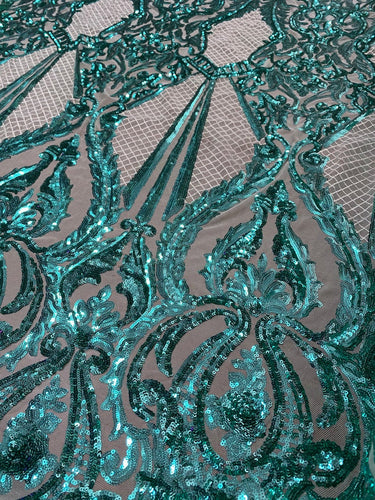 Turquoise Baroque Sequin