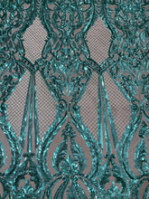 Load image into Gallery viewer, Turquoise Baroque Sequin