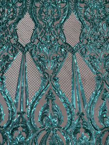 Turquoise Baroque Sequin