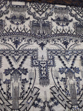 Load image into Gallery viewer, White Architectural Beaded Fabric by the yard