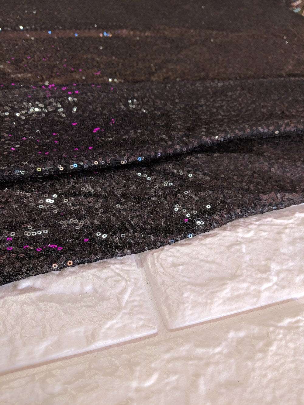 Solid Colored Sequin Mesh fabric